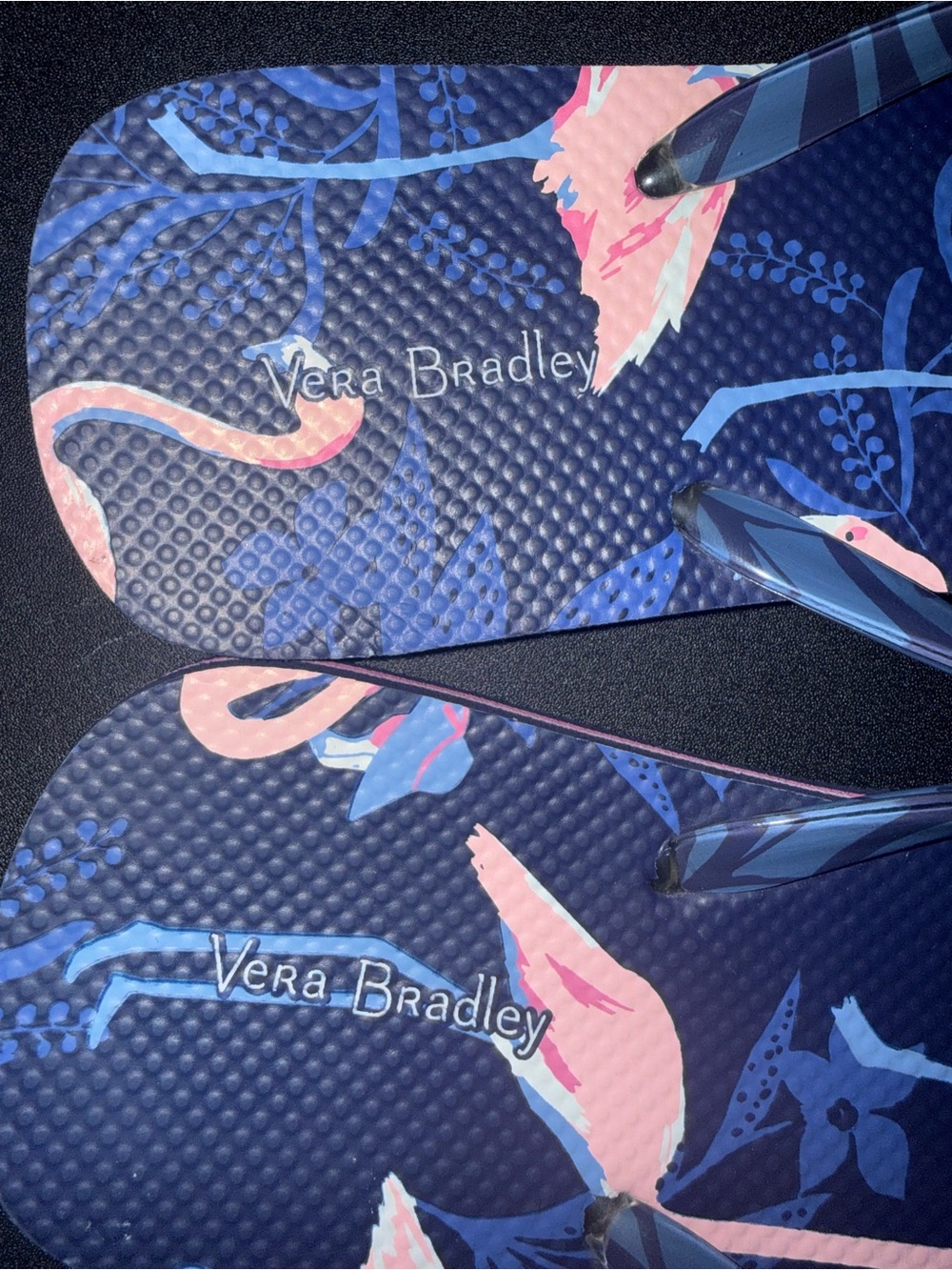 Vera Bradley flamingo flip flops